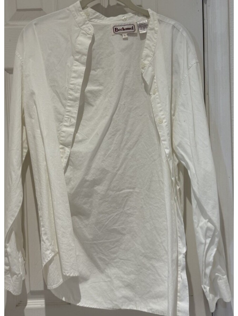 Bechamel White Button Down Shirt With 3 Collars Size L